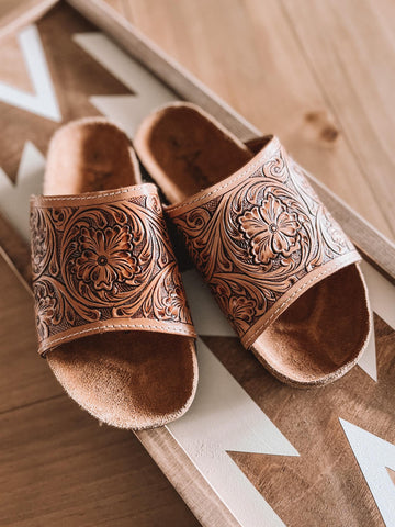 (SALE) Tooled Leather Tallulah Sandals