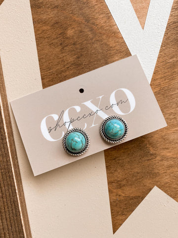 (SALE) Western Inspired Turquoise Earrings